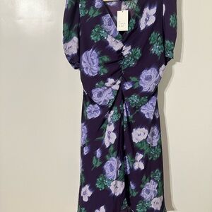 A New Day Purple Floral Midi Dress
